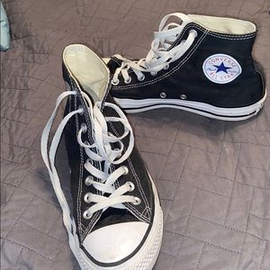 Black high top converse
